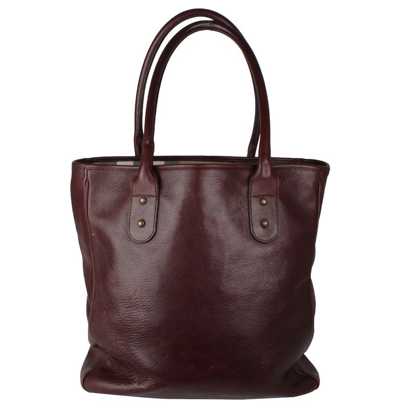 Bolsa-Tote-Burberry-de-Couro-Marrom
