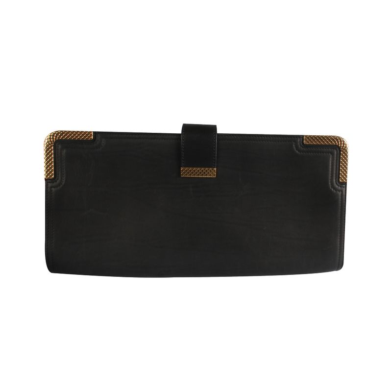 Clutch-Bottega-Veneta-Couro-Preto