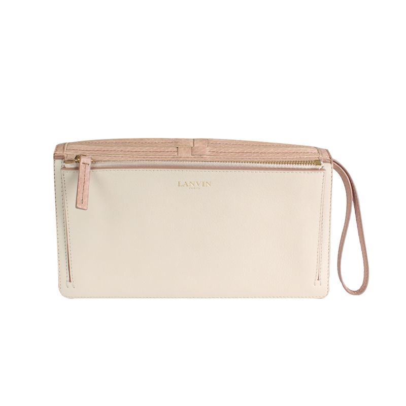 Clutch-Lanvin-Couro-Tresse-Rosa-e-Nude