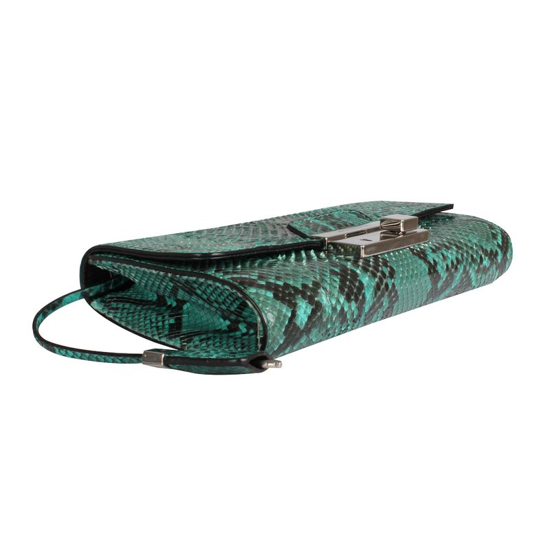 Bolsa-Tiracolo-Michael-Kors-de-Piton-Verde-e-Preto