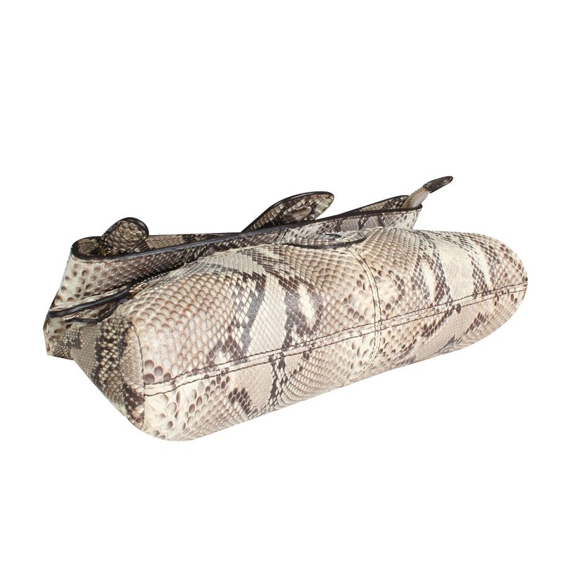 Bolsa-Clutch-Roberto-Cavalli-de-Piton-Creme