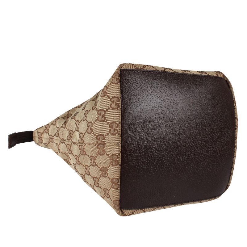 Bolsa-Gucci-de-Lona-Marrom