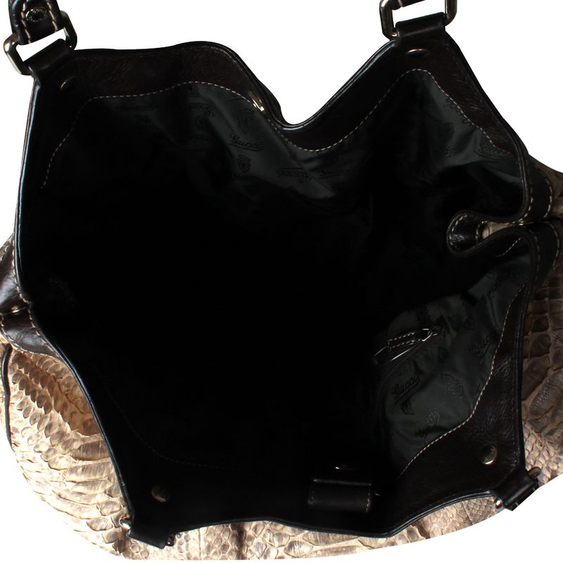 Bolsa-Tote-Gucci-de-Pyton-Bege