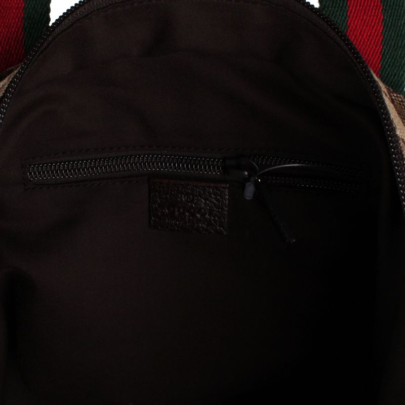 Bolsa-Gucci-de-Lona-Marrom