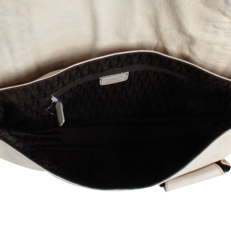 Bolsa-Tote-Christian-Dior-de-Couro-Kaki