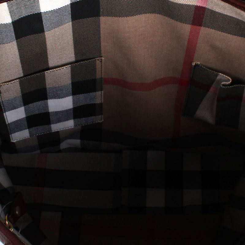Bolsa-Tote-Burberry-de-Couro-Marrom
