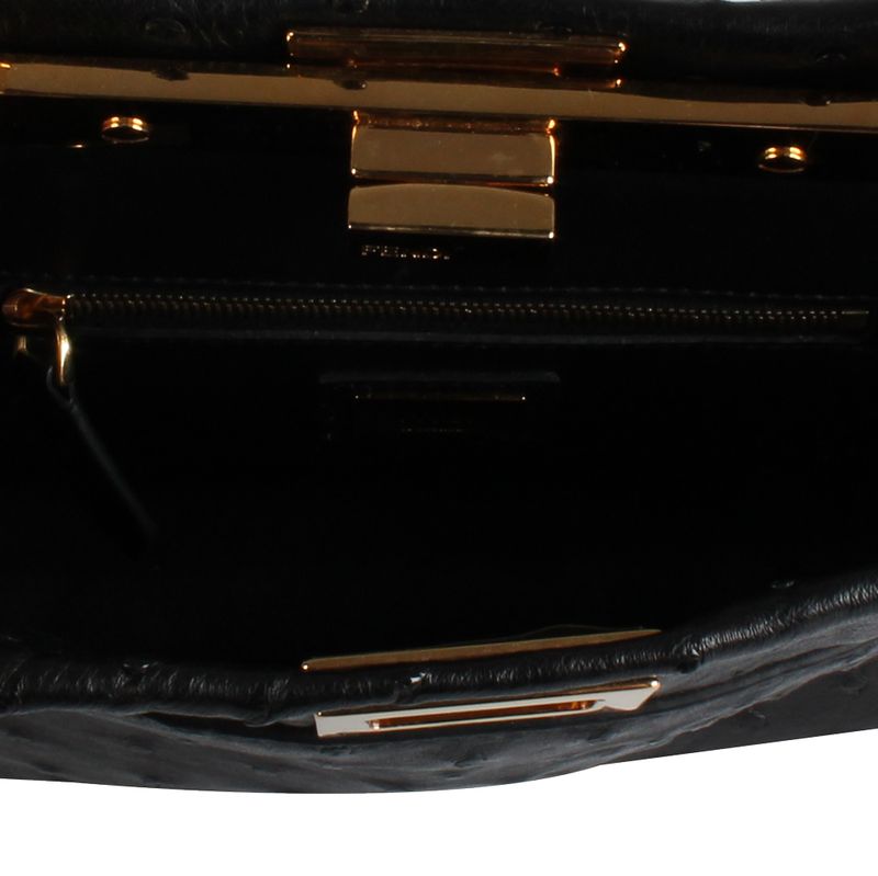 Bolsa-Fendi-Couro-Avestruz-Preta
