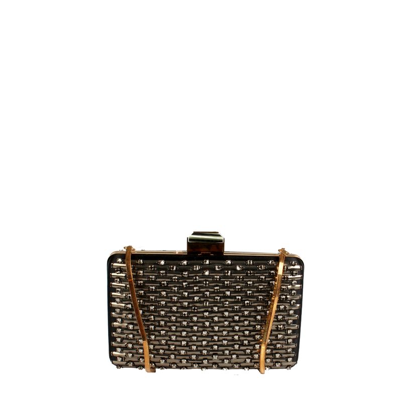 Clutch-Lanvin-Seda-e-Swarovski-Preto