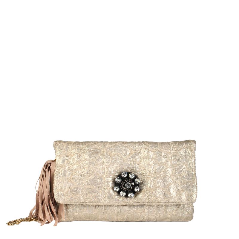 Clutch-Lanvin-Tecido-Cinza