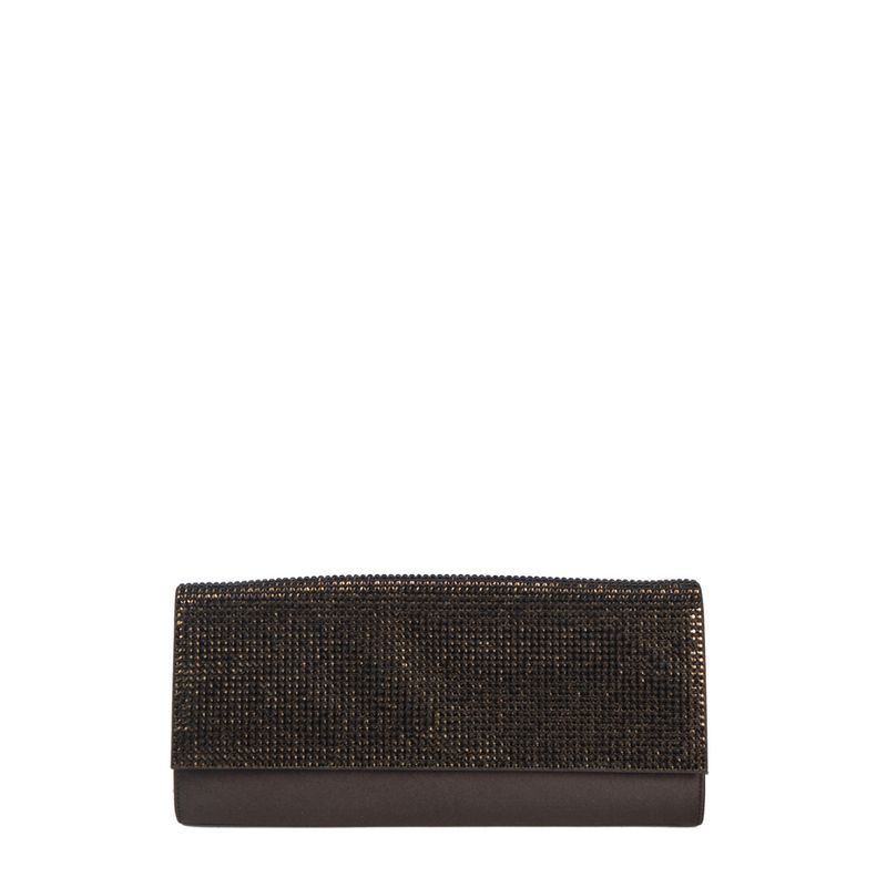 Clutch-Judith-Leiber-Seda-Marrom