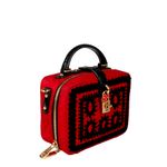 Bolsa-Tiracolo-Dolce---Gabbana-Tecido-e-Python-Vermelho