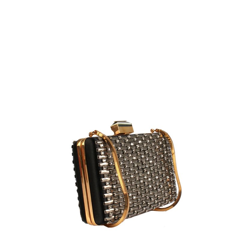 Clutch-Lanvin-Seda-e-Swarovski-Preto
