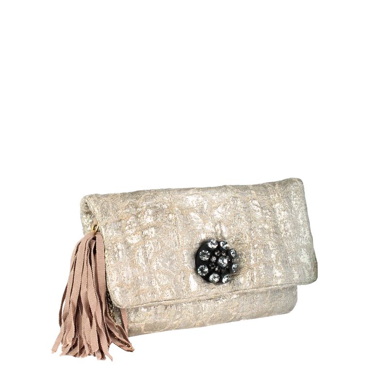 Clutch-Lanvin-Tecido-Cinza
