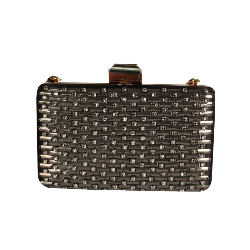 Clutch-Lanvin-Seda-e-Swarovski-Preto