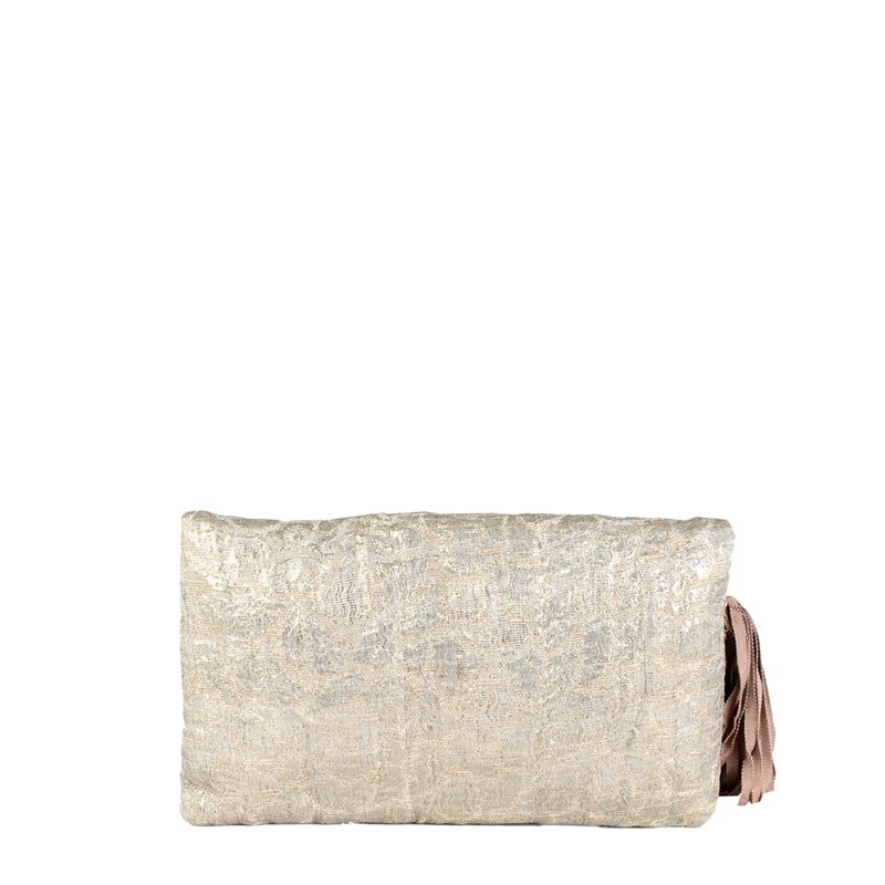 Clutch-Lanvin-Tecido-Cinza