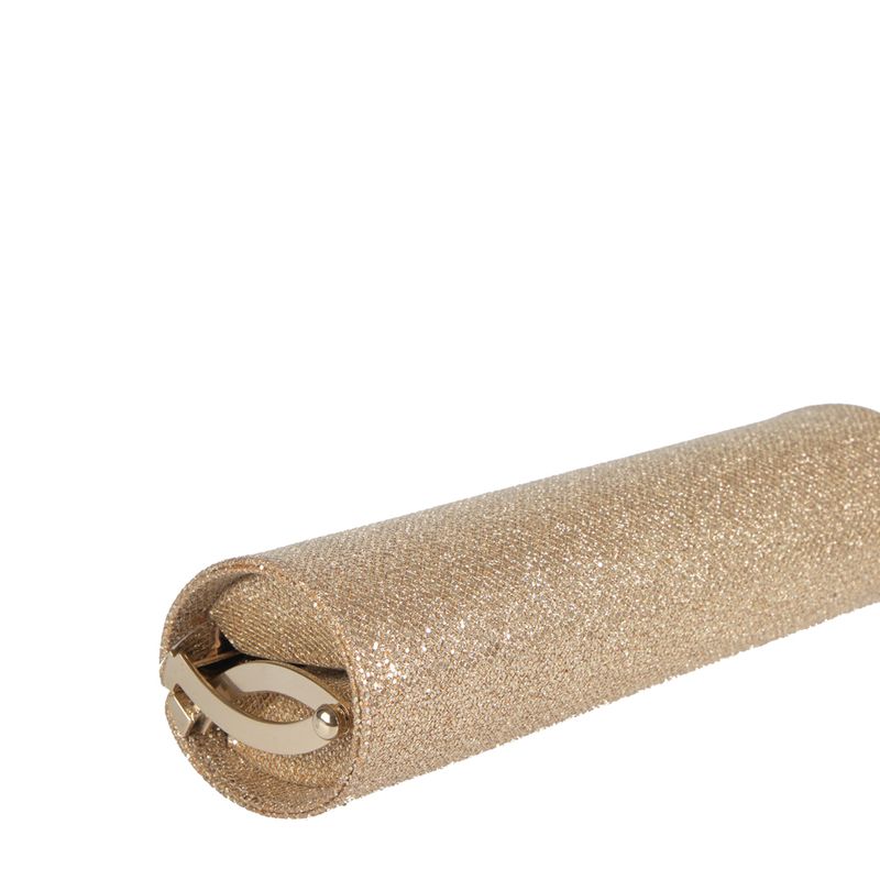 Clutch-Jimmy-Choo-Purpurina-Dourada