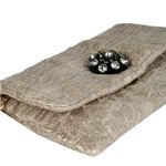 Clutch-Lanvin-Tecido-Cinza