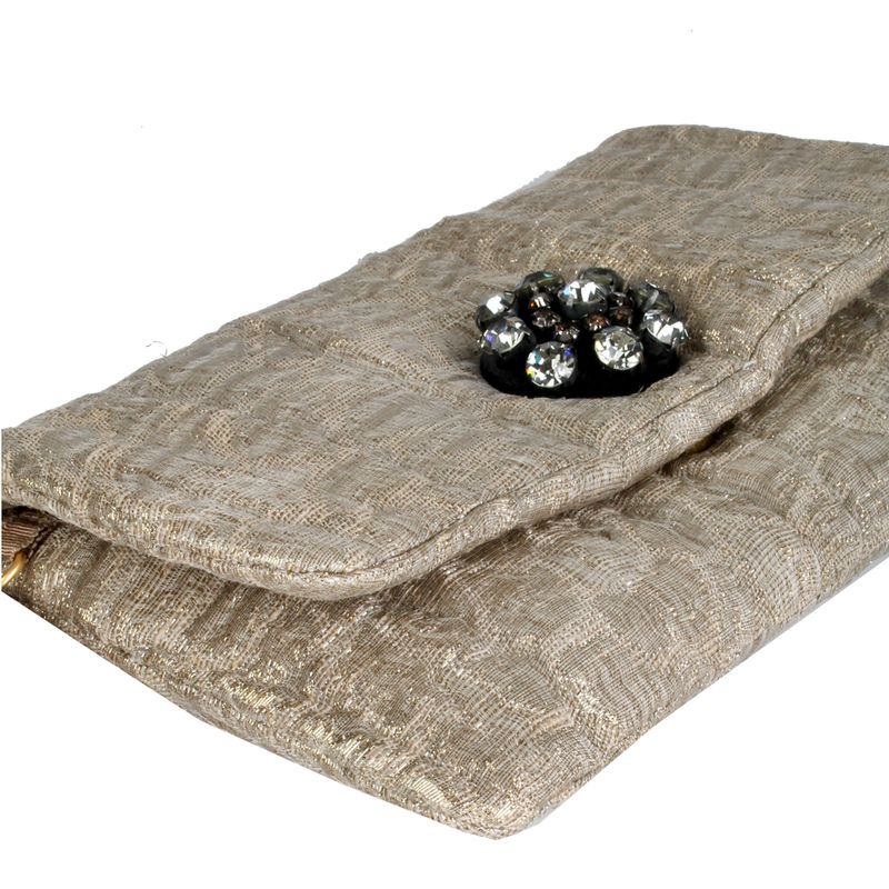 Clutch-Lanvin-Tecido-Cinza