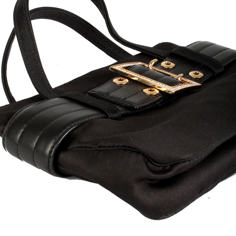 Clutch-Versace-Cetim-Preta