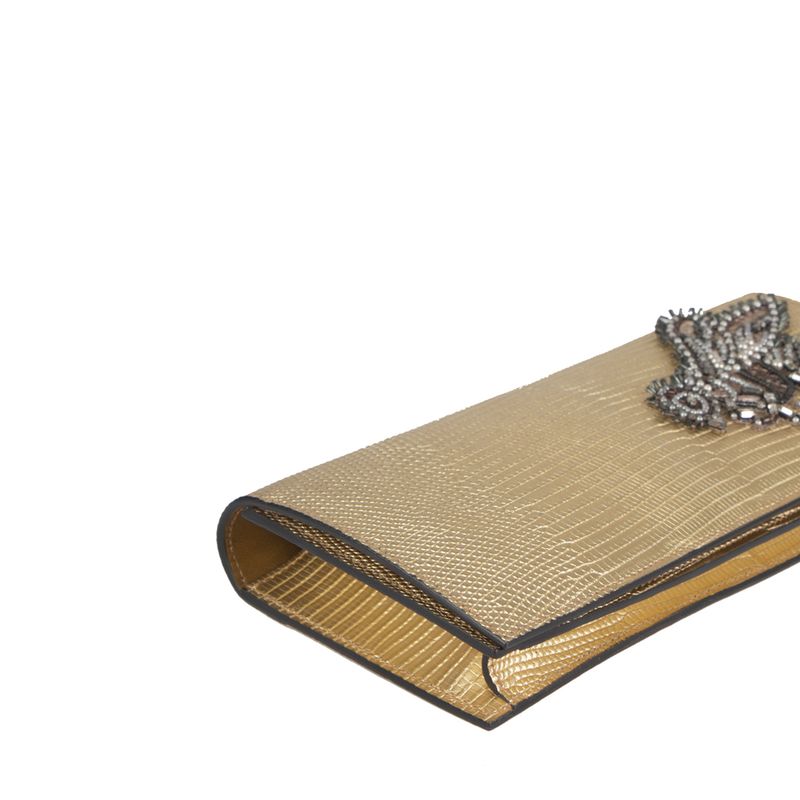 Clutch-Gucci-Couro-Dourada