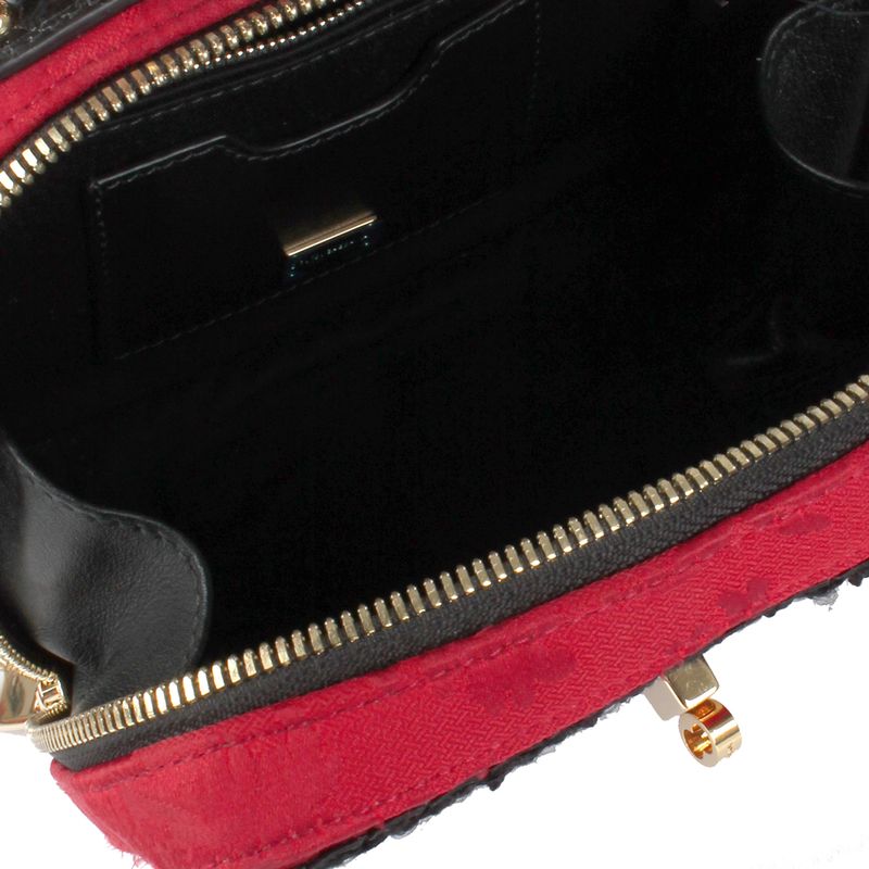 Bolsa-Tiracolo-Dolce---Gabbana-Tecido-e-Python-Vermelho
