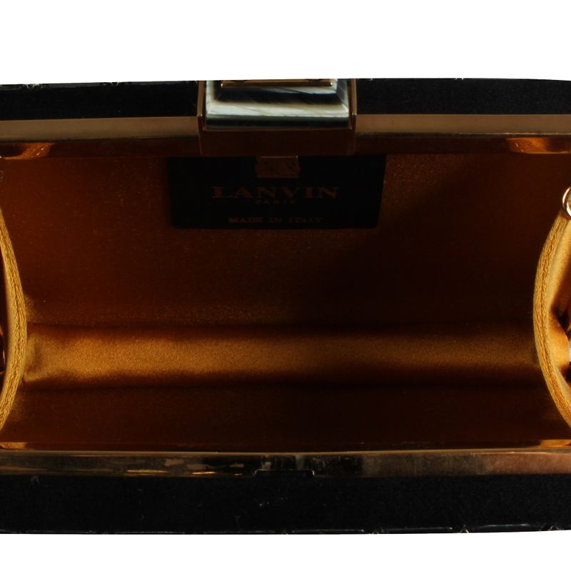 Clutch-Lanvin-Seda-e-Swarovski-Preto