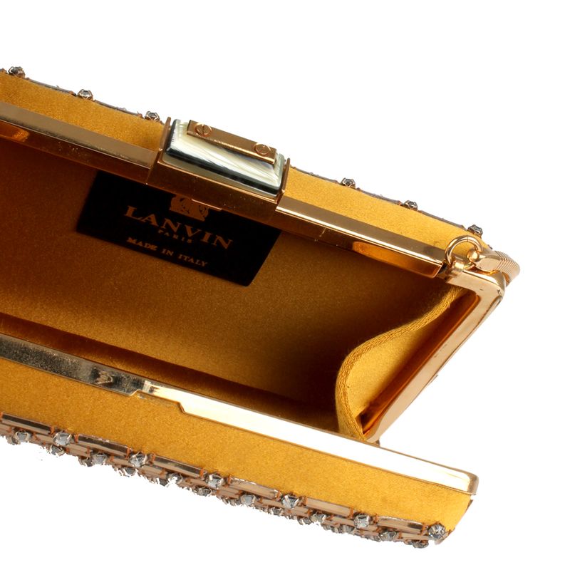 Clutch-Lanvin-Seda-e-Swarovski-Ouro