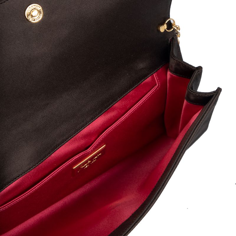 Clutch-Judith-Leiber-Seda-Marrom