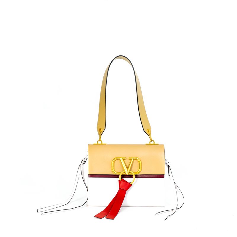 Bolsa-Valentino-VRING-Couro-Branco-e-Bege