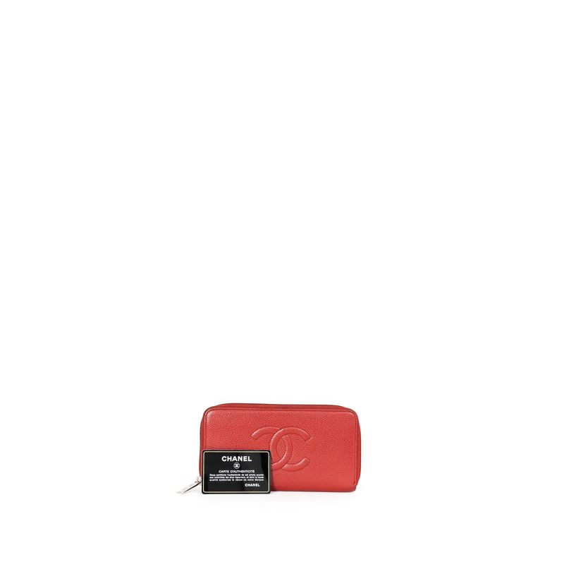 Carteira-Chanel-Couro-Caviar-Vermelho