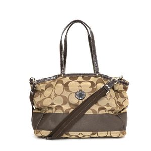Bolsa Coach Monograma Marrom