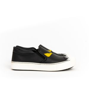 Tenis Fendi Bugs Couro Preto