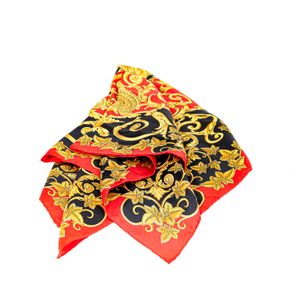 Lenço Versace Vermelho, Preto e Amarelo
