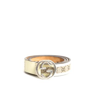 Cinto Gucci Infantil Monograma Bege