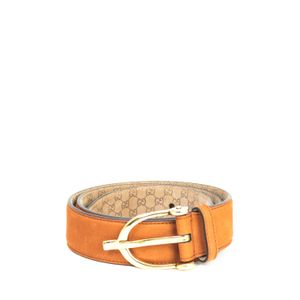 Cinto Gucci Couro Laranja