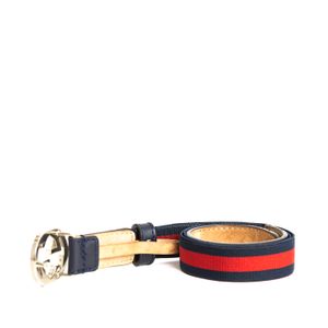 Cinto Gucci Infantil Listras Azul e Vermelha