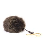 Chaveiro-Fendi-Pompom-Marrom