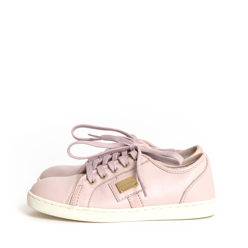 Tenis-Dolce---Gabbana-Couro-Rosa