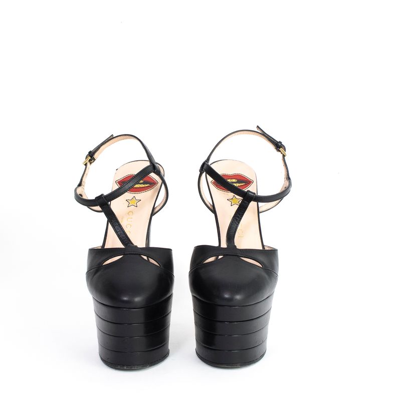 Sandalia-Gucci-Angel-Couro-Preto