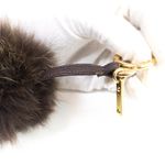 Chaveiro-Fendi-Pompom-Marrom