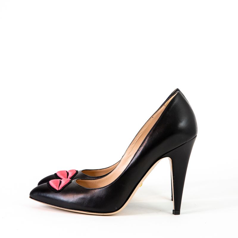 Scarpin-Gucci-Couro-Preto-Labios