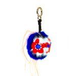 Chaveiro-Fendi-Pompom-Azul