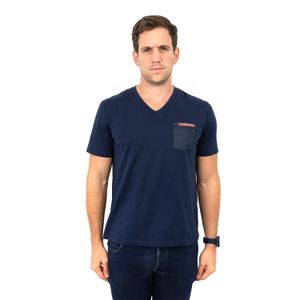 Camiseta Prada Red Stripe Azul Marinho