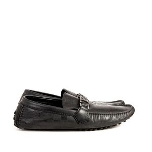 Mocassim Louis Vuitton Couro Damier Preto