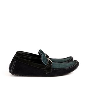 Mocassim Louis Vuitton Camurça Verde Bicolor