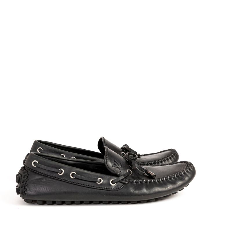 Mocassim-Louis-Vuitton-Couro-Preto
