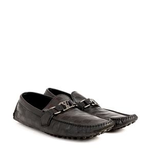 Mocassim Louis Vuitton Couro Damier Preto