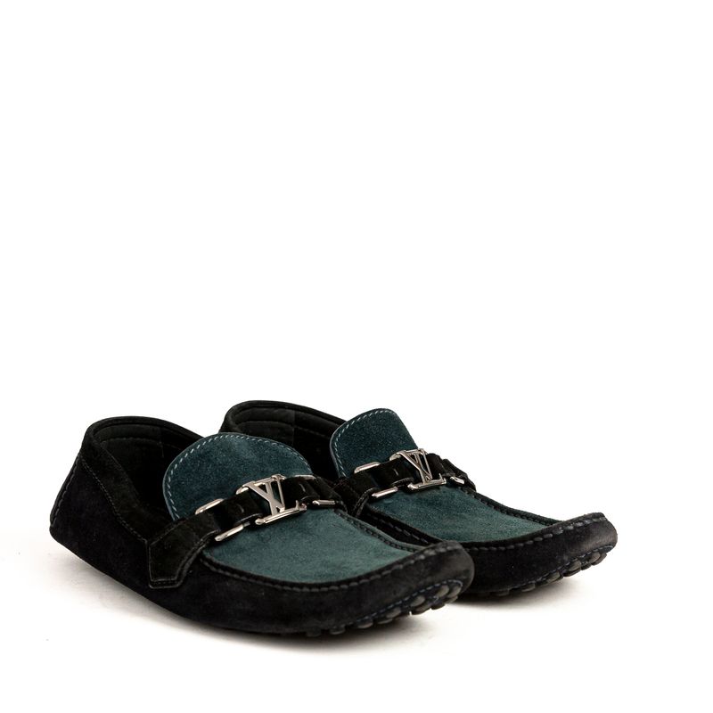 Mocassim-Louis-Vuitton-Camurca-Verde-Bicolor