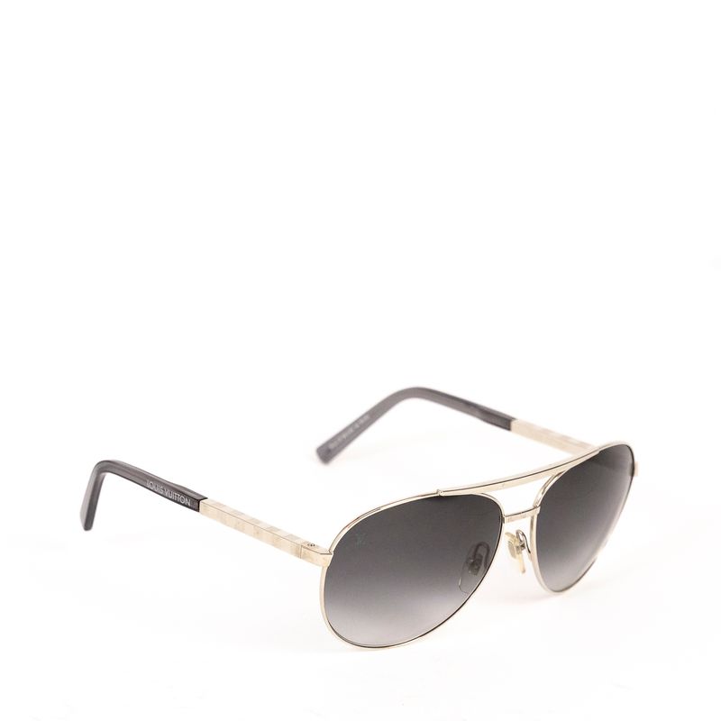 Oculos-Louis-Vuitton-Damier-Prateado