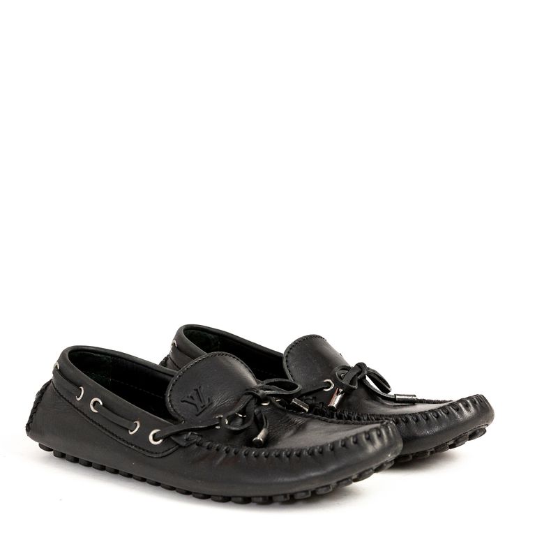 Mocassim-Louis-Vuitton-Couro-Preto